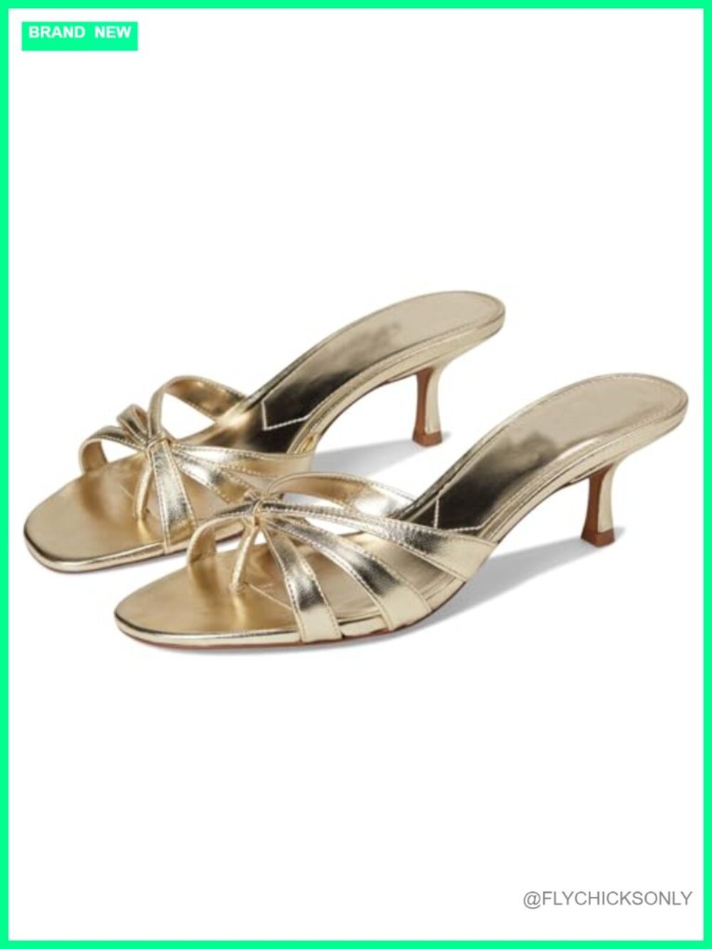 Kitten Heel Sandals Open Round Toe Strappy Slide Mule Heels Comfort Casual